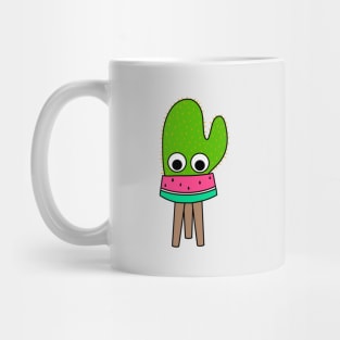 Cute Cactus Design #234: Cute Cactus In Watermelon Planter Mug